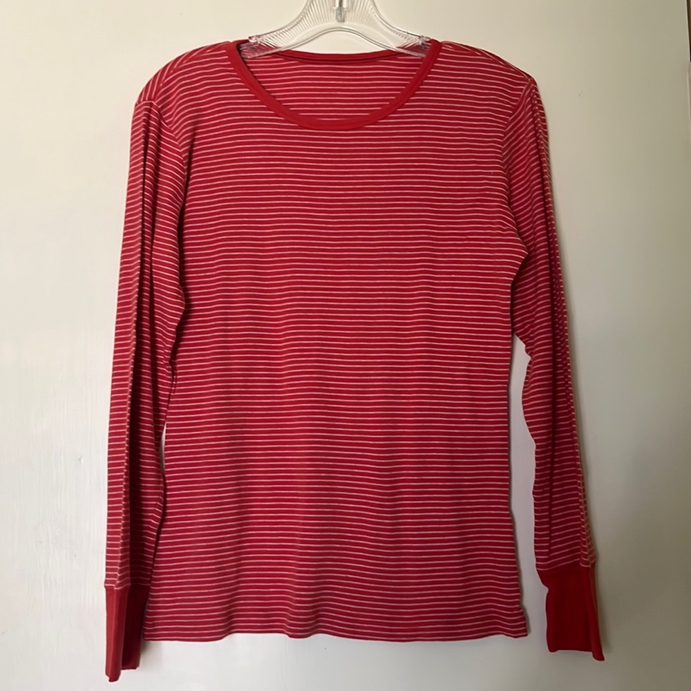 Red Striped Long Sleeve Tee